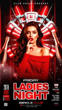 Ladies Night Club Party Instagram Story template