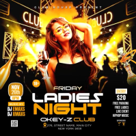 Ladies Night Club Party Instagram Post template