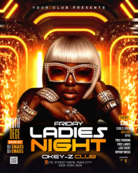 Ladies Night Club Party Flyer Instagram Portrait template
