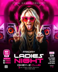 Ladies Night Club Party Instagram Portrait Video template