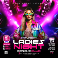 Ladies Night Club Party Instagram Post Video template