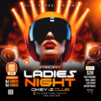 Ladies Night Club Party Instagram Post Video Instagram-opslag template