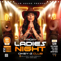 Ladies Night Club Party Instagram Post Video template