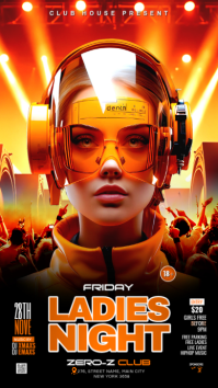 Ladies Night Club Party Instagram Story template