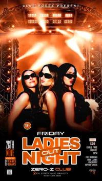 Ladies Night Club Party Instagram Story template