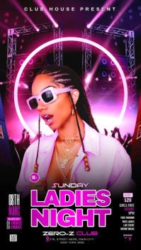 Ladies Night Club Party Instagram Story template