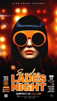 Ladies Night Club Party Instagram Story Video template