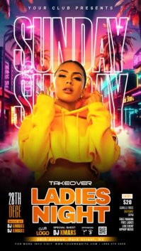 Ladies Night Club Party Instagram Story Video template
