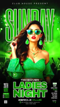 Ladies Night Club Party Instagram Story Video template