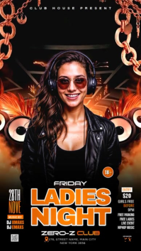 Ladies Night Club Party Instagram Story Video template