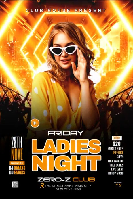 Copy of Ladies Night Club Party Poster Video | PosterMyWall