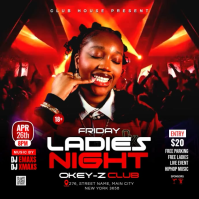 Ladies Night Club Party Square Video Vierkant (1:1) template