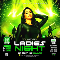 Ladies Night Club Party Square Video template