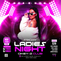 Ladies Night Club Party Square Video Vierkant (1:1) template