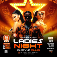 Ladies Night Club Party Square Video template