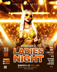 Ladies Night Club Party video Instagram Portrait template