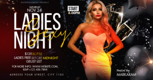 Ladies night club template Anuncio de Facebook