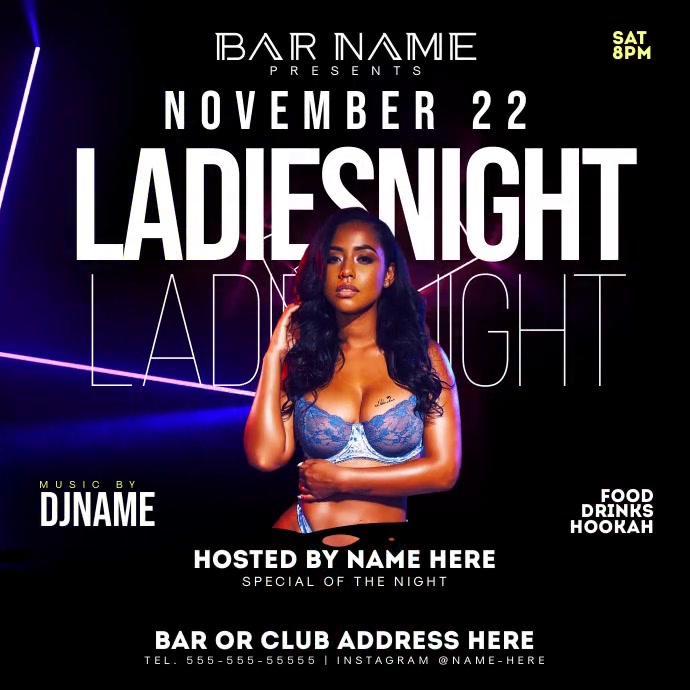 LADIES NIGHT Publicação no Instagram template