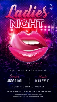 Ladies Night Digital Display (9:16) template