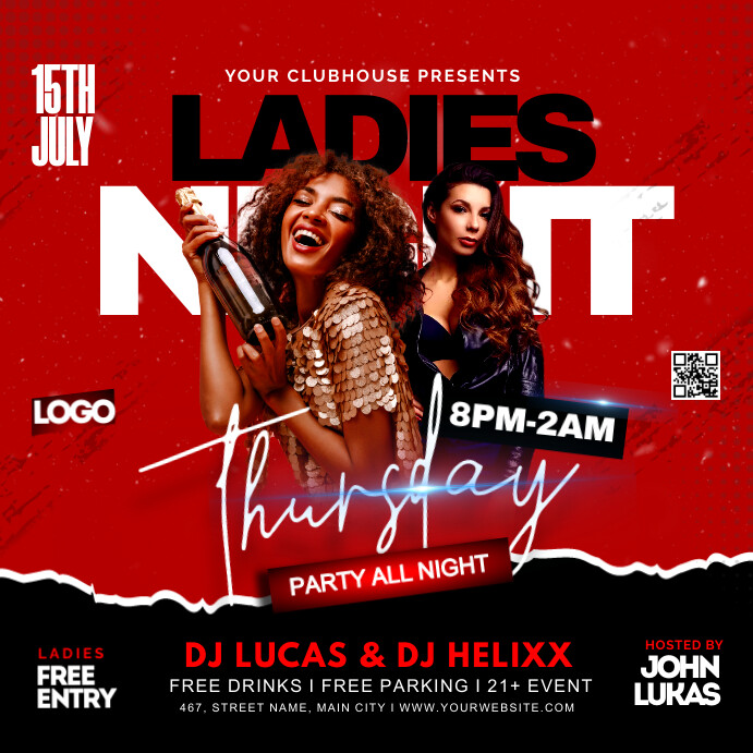 Ladies Night Rocks ladies night Template | PosterMyWall