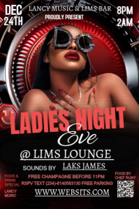 Ladies Night Eve Poster template