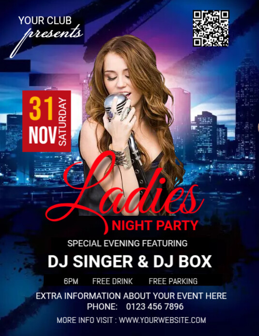 ladies night flyer Template PosterMyWall