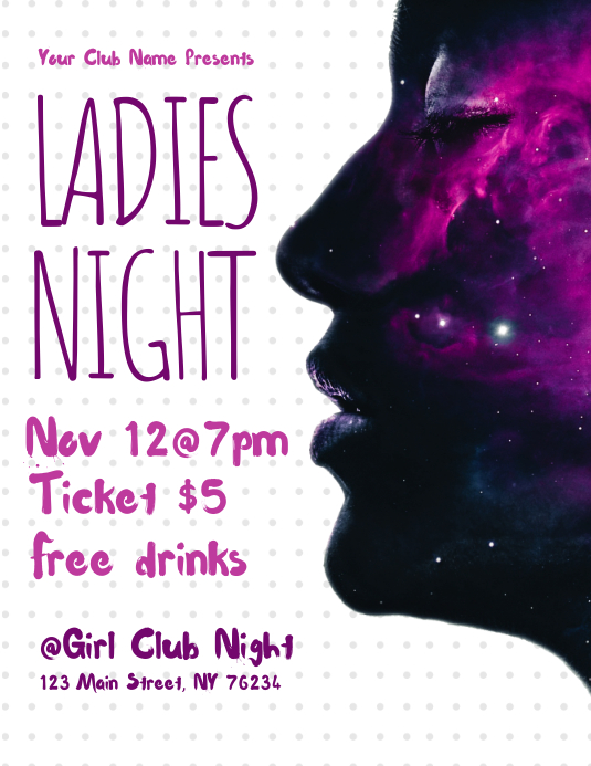Ladies Night Flyer Template PosterMyWall