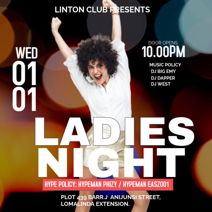 Ladies Night  Girls Night Out Publicação no Instagram template
