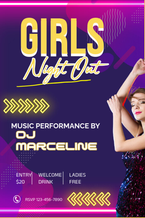 Ladies Night Girls Night Out Ladies Party Template | PosterMyWall