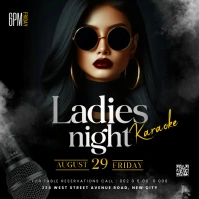 Ladies night kar party poster template Wpis na Instagrama