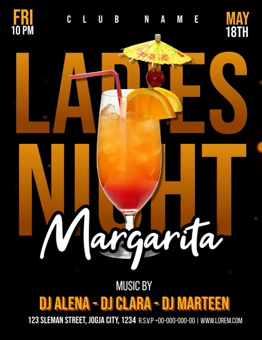 Ladies Night Margarita Party Template | PosterMyWall