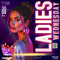 Ladies night out Club Party event AD Design Template Kwadrat (1:1)