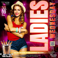 Ladies Night Out Club Party Event Ad Design Template Квадрат (1 : 1)