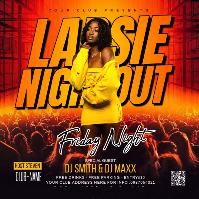 Ladies night out Friday night Template | PosterMyWall
