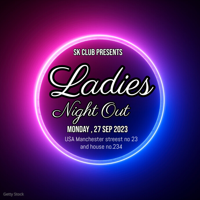 ladies night out logo, girls night out logo , template