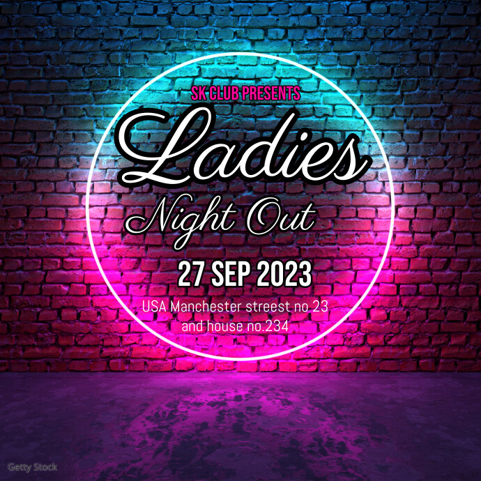 ladies night out logo, girls night out logo , template