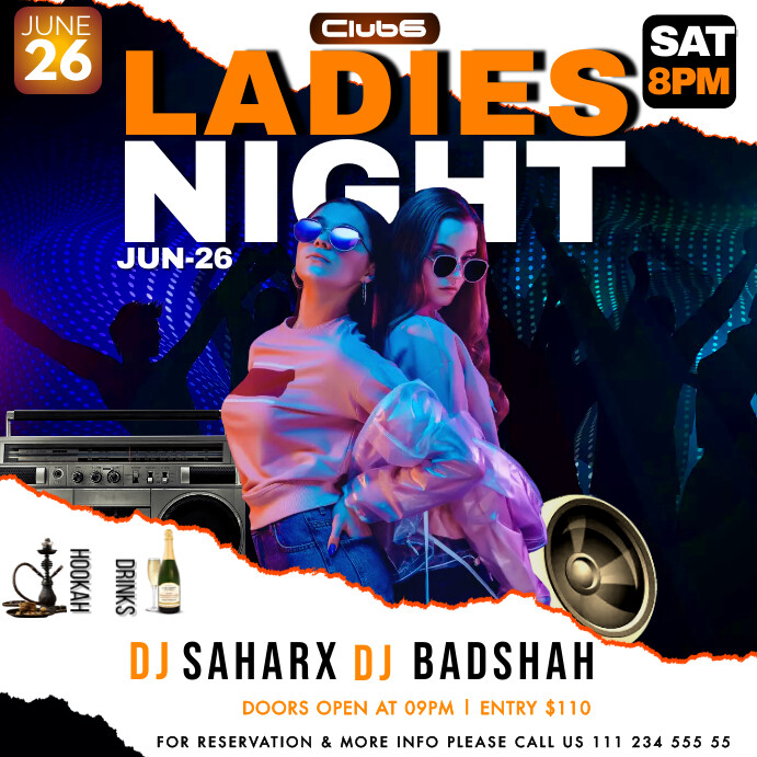 ladies night out party/club party Template | PosterMyWall