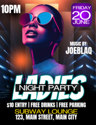 ladies night party Flyer (US Letter) template