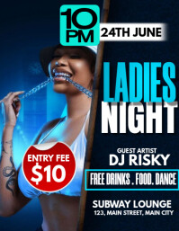 ladies night party Flyer (US Letter) template