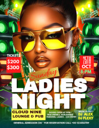 LADIES NIGHT PARTY Flyer (format US Letter) template