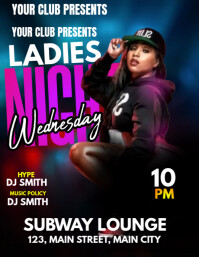 ladies night party Volantino (US Letter) template