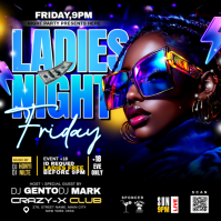 LADIES NIGHT PARTY Square (1:1) template