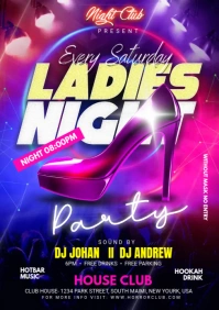 ladies night party A3 template