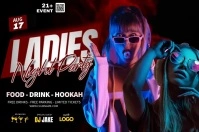 Ladies Night Party Plakkaat template