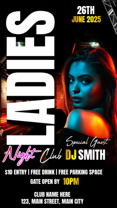 ladies night party Instagram-verhaal template
