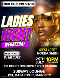 ladies night party Flyer (US Letter) template