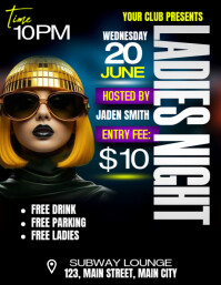ladies night party Flyer (US Letter) template