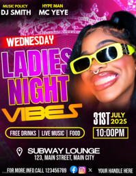 ladies night party Flyer (US Letter) template