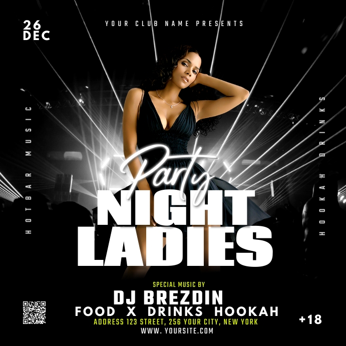 LADIES NIGHT PARTY Instagram Plasing template
