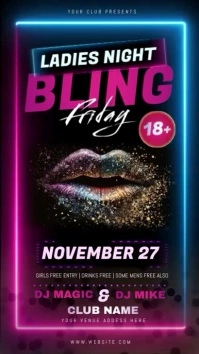 LADIES NIGHT PARTY Instagram na Kuwento template